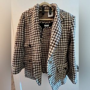 Sandro women’s suit blazer and suit skirt. Brown tweed size 40/ medium